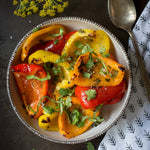 Pimientos rojos y amarillos a la parrilla marinados en aceite de oliva - La Despensería
