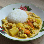 Curry amarillo tailandés de pollo con verduras aromáticas en cocotte - La Despensería
