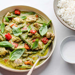 Curry verde tailandés de pollo con leche de coco y chile fresco - La Despensería
